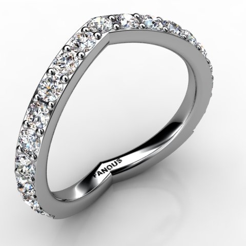 18k White Gold Wedding Band 0.741ct - 0301009-18kw