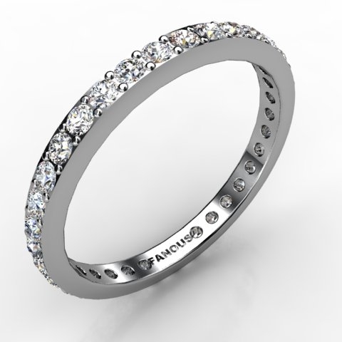 18k White Gold Diamond Band 0.782ct - 3100724-18kw