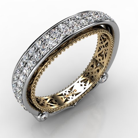 18k White Gold Diamond Band 0.964ct - 3101152-18kw