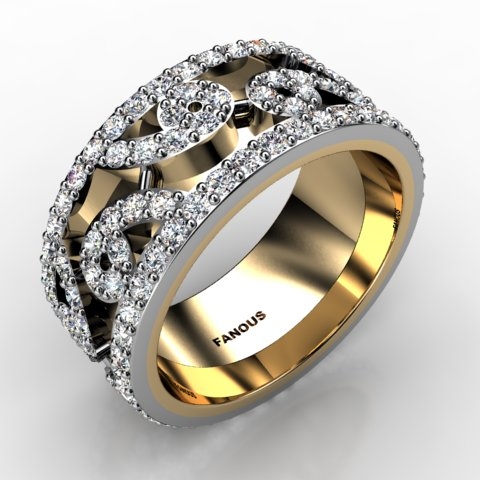 18k White Gold Diamond Band 2.556ct - 3101201-18kw